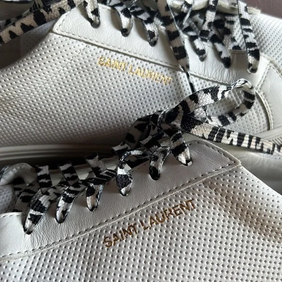 Yves Saint Laurent “Andy” Perforated Low Top Sneakers - Picture 9 of 16